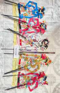 Paket 6 Wayang Kertas Duplek tebal dobel Ukuran Standart pentas