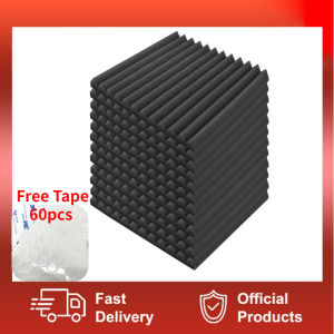 30*30*2.5cm 12/6pcs Acoustic Sound Foam Soundproof Panels 12*12in Fire Retardant Sound Insulation Foam Wall For Bedroom Theater