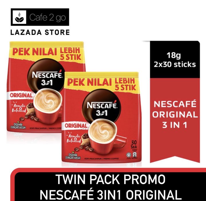 Nescafé 3in1 Original (30 STICKS x 18g) TWIN PACK PROMO | Lazada Malaysia
