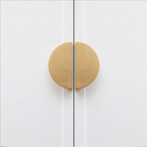 MONOI Modern minimalist hardware half moon cabinet handle half round drawer handle brass golden handle