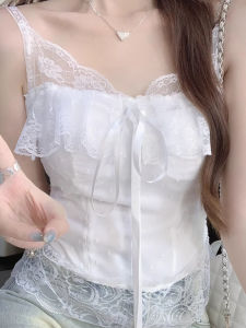 chaqi | Lace Edge Summer 2026 New High-End Elegant Back Beautiful Vest for Layering