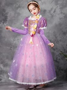 Váy Biểu Diễn Khiêu Vũ Sinh Nhật Dài Mái Tóc Dài Công Chúa Váy Công Chúa Mới Tuyết Đầu Năm Mới Váy Phù Thủy Trẻ Em