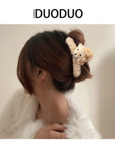 กิ๊บติดผมหมีน่ารักขนาดใหญ่ ทรงฉลาม กิ๊บติดผมแบบหนีบผม ทรงหางม้า สไตล์เกาหลี แฟชั่นฤดูใบไม้ร่วงและฤดูหนาว