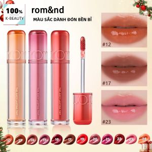Son Bóng Rom&nd The Juicy Lasting Tint 12 Màu Nhẹ Dưỡng Ẩm Bóng Gương Dùng Hàng Ngày Mỹ Phẩm Hàn Quốc K-Beauty