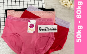 [ BRABRALAH ] (4 HELAI RM 12) Seluar Dalam Wanita 50kg-60kg #6133 Ladies panties lady panties lady underwear