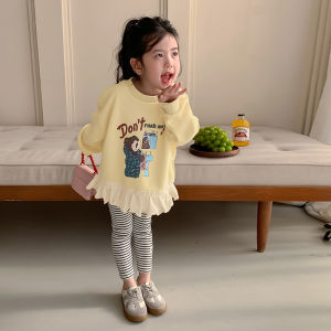 Girls Sweatshirt Autumn Fashion Childrens Patchwork Long Sleeve Top Spring Autumn Style Baby Casual Base Shirt Korean Style