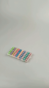 50DADU WARNA WARNI TRANSPARAN WARNA CANDY UKURAN 14MM SUDUT BULAT 10 WARNA