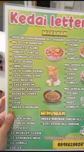 CETAK DAFTAR HARGA MAKANAN ATAU MINUMAN UNTUK DIMEJA BISA CUSTOM DAN GRATIS DESAIN