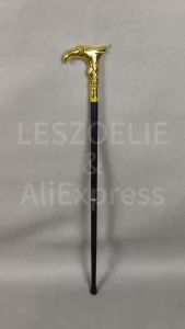 Shiny Gold Eagle Head Walking Cane with Curved Handle Vintage Detachable Decorative Walking Stick Cosplay Prop for Men And Women