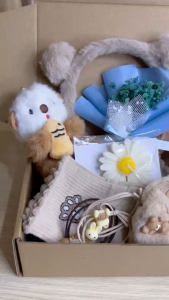 Set Quà Sinh Nhật Hải Ly LINDO Set Quà Hot Trend Tặng Bạn Gái Các Dịp Đặc Biệt Sinh Nhật 8/3 20/10 Valentine Cột tóc Kẹp tóc Móc khóa cute...