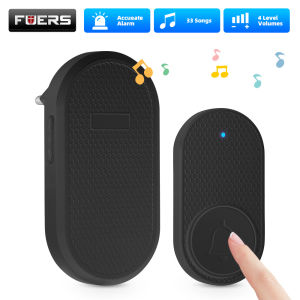 Fuers Wireless Doorbell Waterproof Welcome Chime Home Door Bell Intelligent 32 Songs Smart Melodies Alarm With Battery