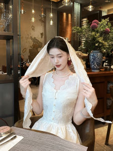 LINGQIAN | Womens Floral Embroidered French Style Sleeveless Dress Set