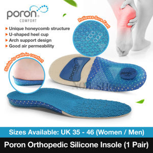 🇸🇬【One Pair】Orthotic Foot Insoles Arch Support Cushion Sports Pain Relief Plantar Fasciitis Flat Feet Men Women Insole