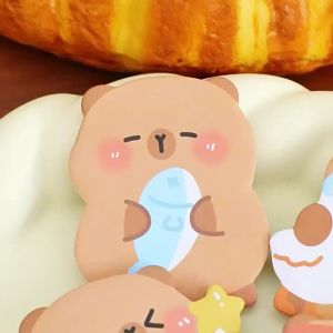 60 Tờ Giấy Note Hình Kapibala Hoạt Hình Dễ Thương Thiết Kế Đẹp Mắt Dính Nhiều Lần Dùng Làm Giấy Ghi Chú Cho Học Sinh Văn Phòng Phẩm.