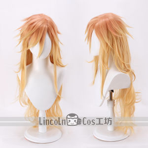 Lincoln Ghost Slayer Douma Gradient Orange Gold Cosplay Wig Long Hair Transforming Anime Party Magic Performance Props