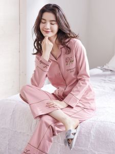 MiiOW | Bộ đồ ngủ cotton nguyên chất mùa hè cho nữ tay dài rộng rãi thoải mái mặc ở nhà phong cách mới 2025 MiiOW Cat Person