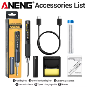 ANENG | ANENG SL108 Smart Soldering Iron Kit PD 96W Adjustable Temperature DC 100℃-450℃ Welding Solder Kit Electronic Repair Tools