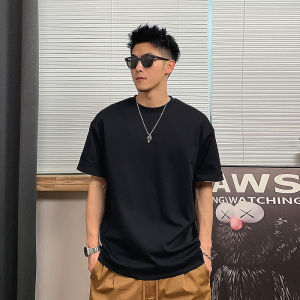 Xu Ta Lang Japanese Style White Short Sleeve Mens T-shirt Casual Loose Fit Summer Fashionable Versatile Half Sleeve Body Shirt