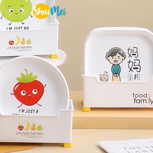 Youmei-Piring / Piring Buah / Piring Kartun / Piring Persegi Set isi 9pcs - 1131