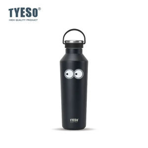 TYESO | Tyeso 750ML Insulated Water Bottle with Handle with Eye Vacuum Flask Leak-Proof Thermoses Matte Finish Cup for Outdoor Sports