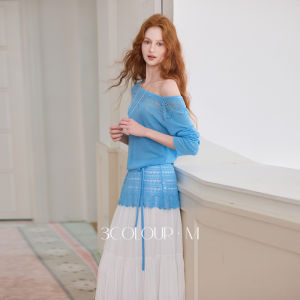 3COLOUR·S | Lycell Linen Off-Shoulder Sweater M