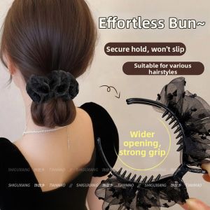 Cloud Bubble Mesh Ponytail Clip