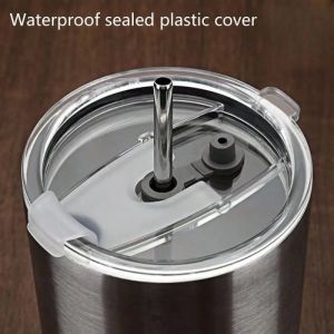 20/30 Oz Splash Proof Sealing Bottle Cover Plain Plastic Lids for Ozark Trail Rtic Yeti Tumbler Cup Multicolor Thermos Lid