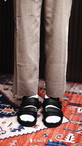 SAOKI - Sandal Slop Pria Wanita Traveling Sendal Gunung Slip On Watkins Black