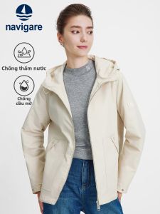 Navigare | Áo Khoác Gió 3 Chống Dành Cho Phụ Nữ Có Mũ Trắng