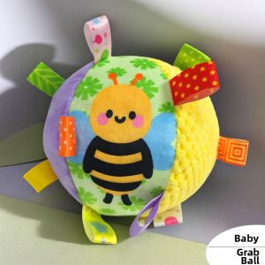 Sensory Grasping Rattle Toy Plush Comforter for Baby 0-1 Year