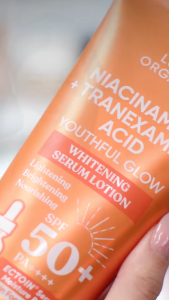 LUXE ORGANIX Niacinamide + Tranexamic Acid Youthful Glow Whitening Serum Lotion SPF50 PA++++ 200ml