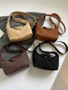 Retro Suede Handbag Womens Commuter Shoulder Bag Underarm Crossbody Fashionable New Arrival Autumn Winter Handbag