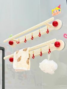 Móc Khăn Treo Tường Bằng Nhựa Trong Nhà Tắm Không Cần Đục Lỗ Móc Khuy Cố Định Bằng Chân Không