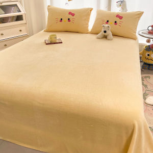 Kiss Dear | Winter Warmth Flannel Fleece Single Bed Sheet