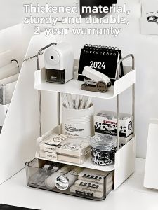 Desk Organizer Double Layer Drawer
