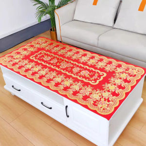 Waterproof Oil-Resistant Easy-to-Clean Heat-Resistant Red Tablecloth