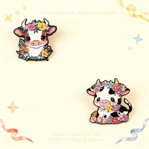 Bandai | Cartoon Cow Brooch Pin Badge Alloy Clothing Backpack Accessory Decoration Wholesale Hot Sale Stock