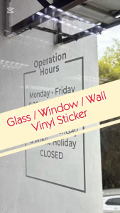 Sticker Waktu Operasi | Business Hour / Opening Hour Sticker For Glass Door Window | Cut Out Vinyl Sticker [PART 1]