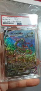 [Pokemon Box PSA] Thẻ TCG SWSH FA/RAYQUAZA VMAX EVOLVING SKIES-SECRET Tặng kèm 3 món bảo vệ liên quang 1459 D29 1-6