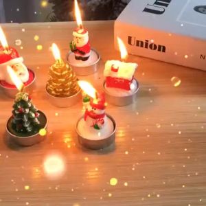 【Keep_Real】เทียนคริสต์มาส เทียนหอมคริสต์มาส ตกแต่งคริสต์มาส เทียนซานตาคลอส เทียนมนุษย์หิมะ สําหรับตกแต่งบ้านปาร์ตี้