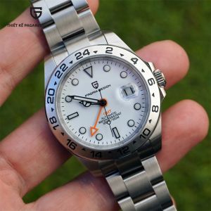 Đồng Hồ Nam PAGANI DESIGN 2024 V2 GMT Tự Động Thép Không Gỉ Chống Nước 10Bar Lên Dây Cót Bằng Tay Thể Thao Với Đánh Dấu Số Ả Rập