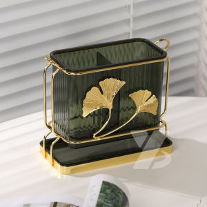 Elegant Wall-Mounted Chopsticks Holder Kitchen Home New Drainage Storage Box Chopsticks Basket Chopsticks Cage Double Tube Design