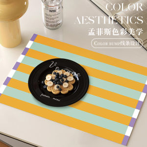 Color Block Kitchen Sink Mat Bathroom Vanity Absorbent Water Drainage Pad Desktop Tea Cup Mat Can Be Cut to Size Modern Home Decor