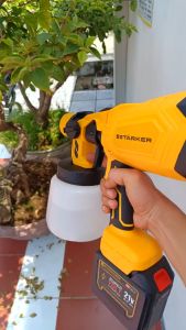 Máy phun sơn dùng pin STARKER Đức phun mọi loại sơn dầu sơn nước có chỉnh chế độ lưu lượng phun