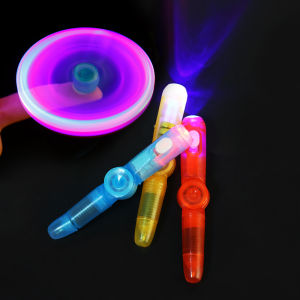 2/4pcs LED Colourful Luminous Spinning Pen Rolling Pen Ball Point Pen Learning Office Supplies Random Color