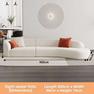 YIZUO | Curved Minimalist Style Sofa For Living Room Reception Area