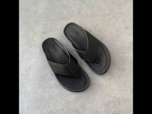 LUXYRY Mens Comfort Slide Sandals Leather Cross Strap Slippers