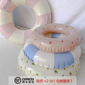 INS Internet Celebrity Same Cute Retro Style Swimming Ring Children Thickened Adult Beach Inflatable Float Life Buoy