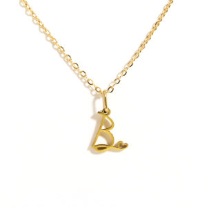 Fashion Stainless Steel A-Z Initial Letter Necklace For Women Elegant Gold Color 26 Alphabet Pendant Jewelry Girls Birthday Gift