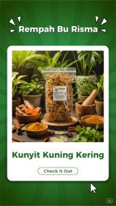 Kunyit Kuning Kering 1 kg - Rempah Bu Risma